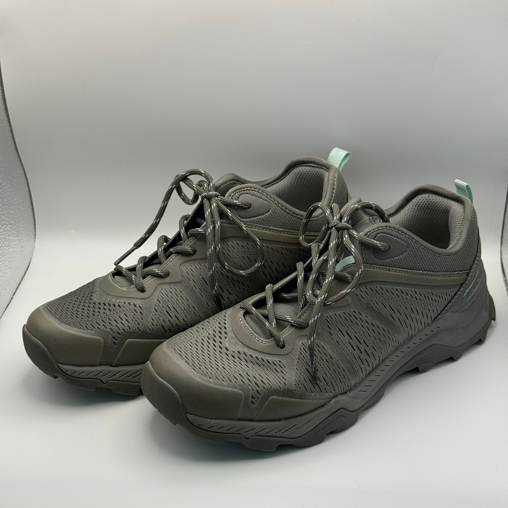 Eddie Bauer women's Trail Running Shoes Gray Mint Green Hiking Sneakers Size 8
